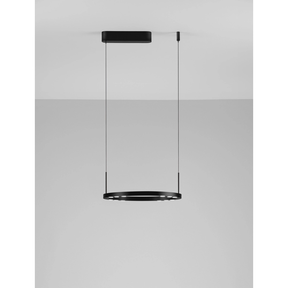 Sleek pendant lamp Lunette black Ø 40cm Lyora 5212017465184
