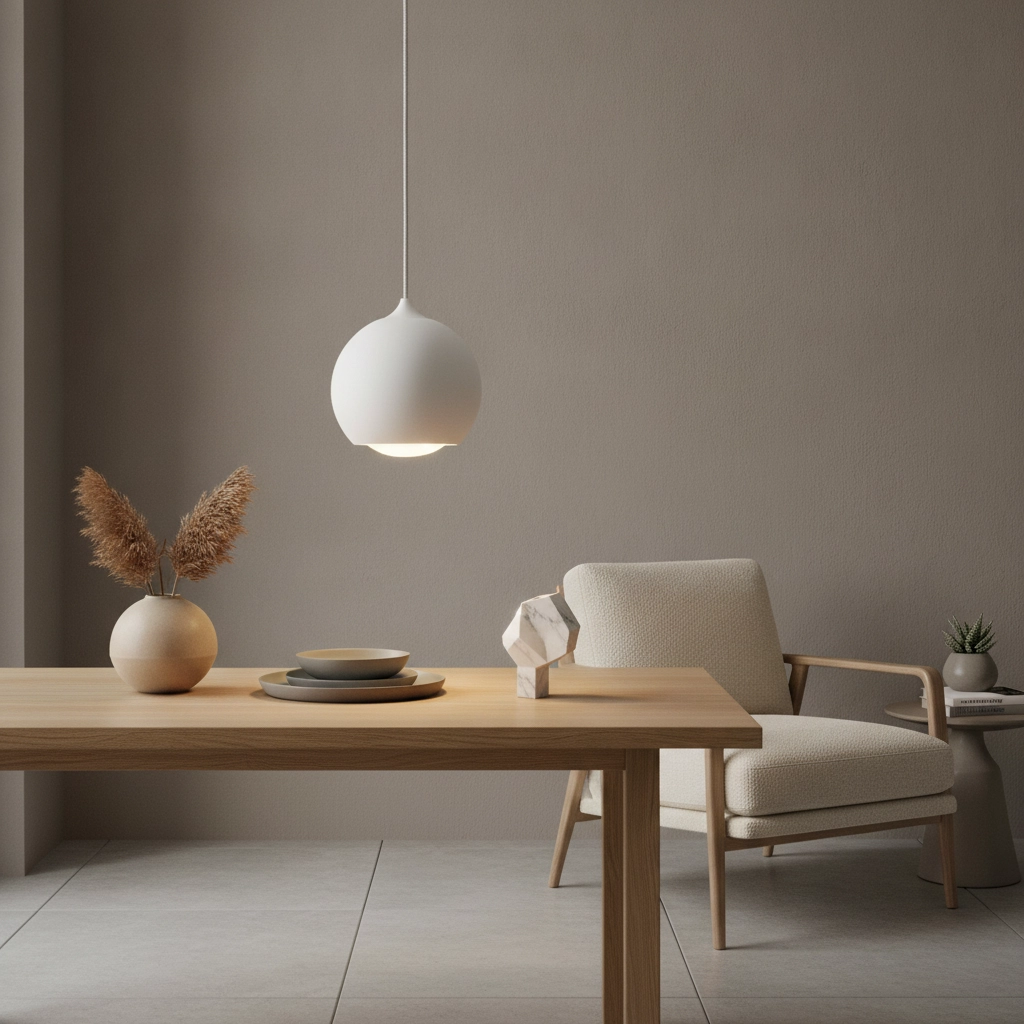 Strakke hanglamp Denver Ø 10cm wit