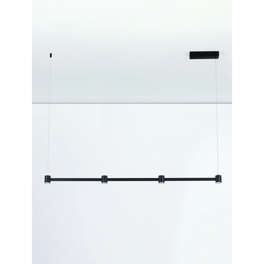 Design hanglamp Puize 4-lichts zwart Lyora 5212017448583