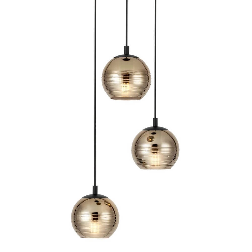 3-lichts hanglamp Lemorieta zwart Stars of Light 9002759396855