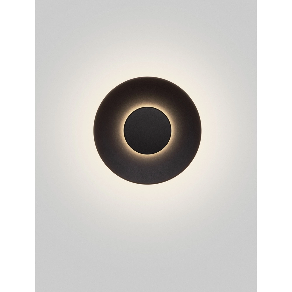 Ronde wandlamp Cico zwart