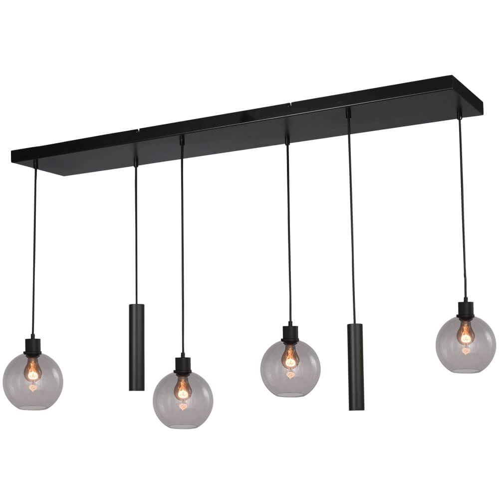 Hanglamp Lazise 4x Ø 20cm en 2x GU10 zwart Hanglamp Lazise 4x Ø 20cm en 2x GU10 zwart