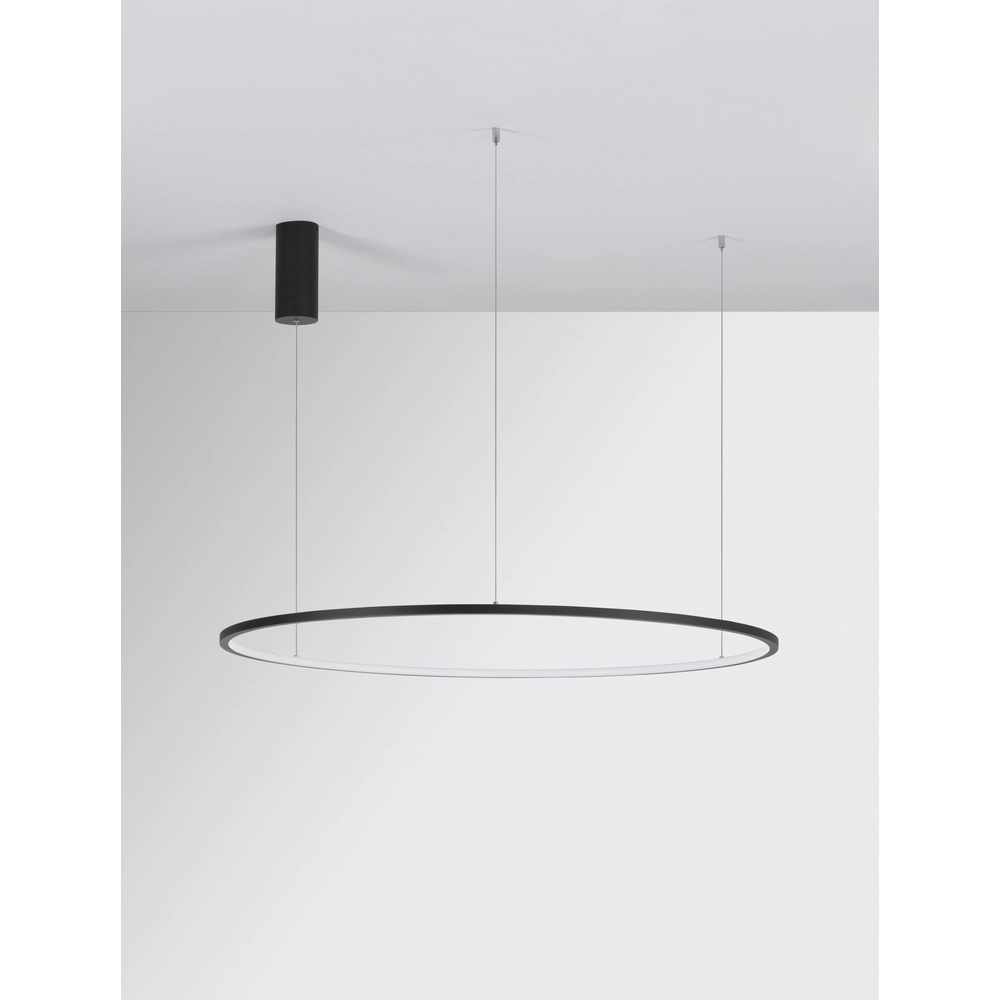 Round pendant lamp Tarquin black Ø 100cm Lyora 5212017438348