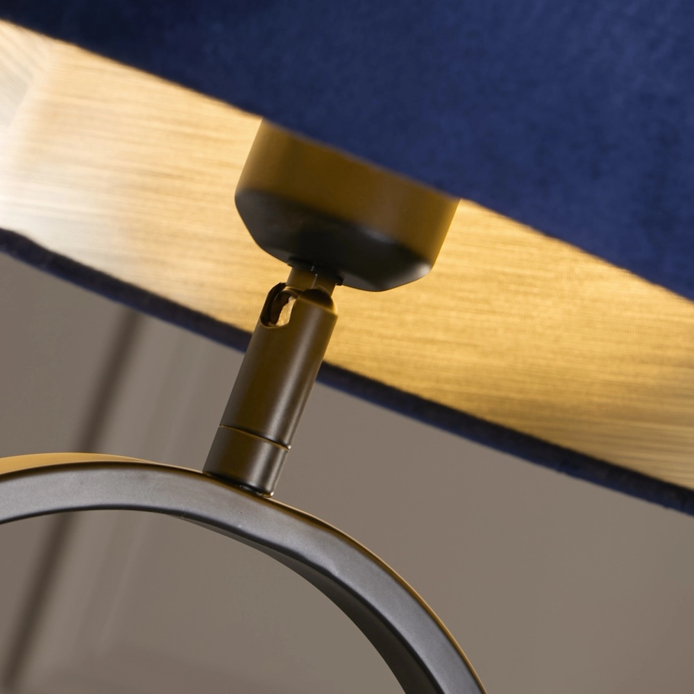 Tafellamp Modish zwart met blauwe kap Searchlight 5053423306155