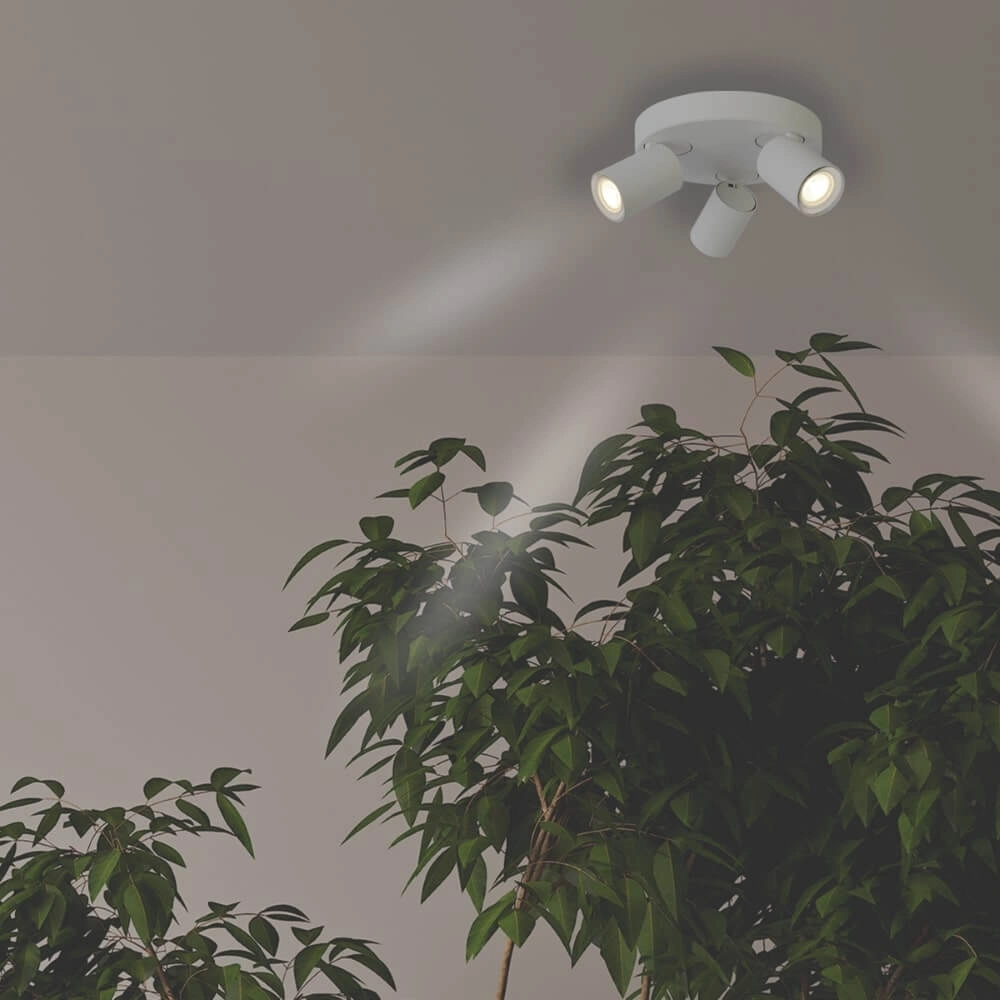 Plafondlamp Moon 3 rond wit Lyora