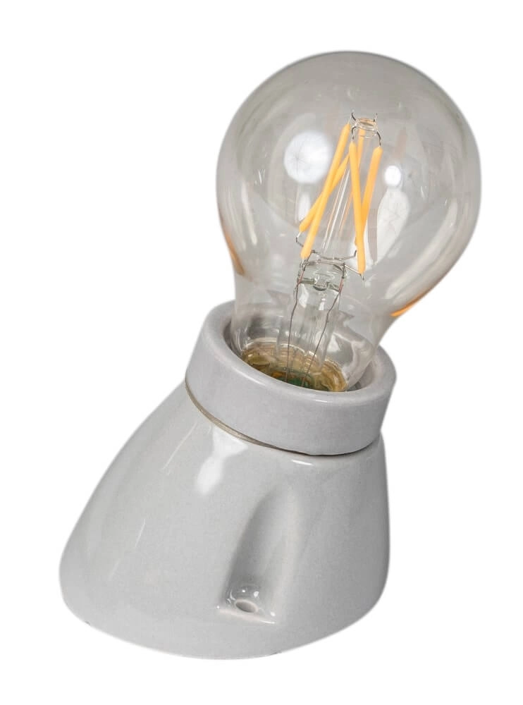 Porseleinen wandlamp Vintage Oblique grijs