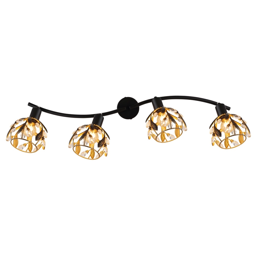 Landelijke plafondlamp Mika zwart Globo 9007371528295