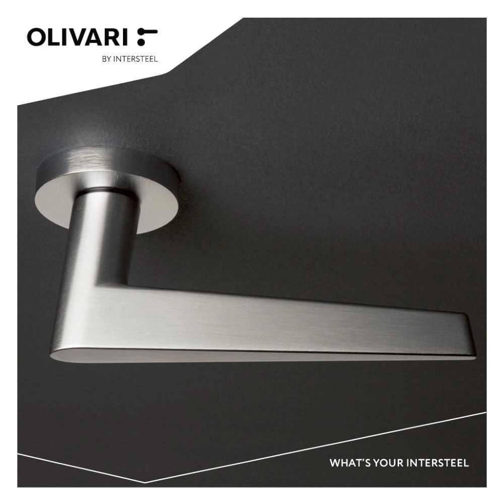 Design deurklink Nina op rozet RVS Olivari 8714186510179