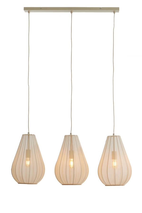 Japandi hanglamp Itela 3-lichts crème 80cm Japandi hanglamp Itela 3-lichts crème 80cm