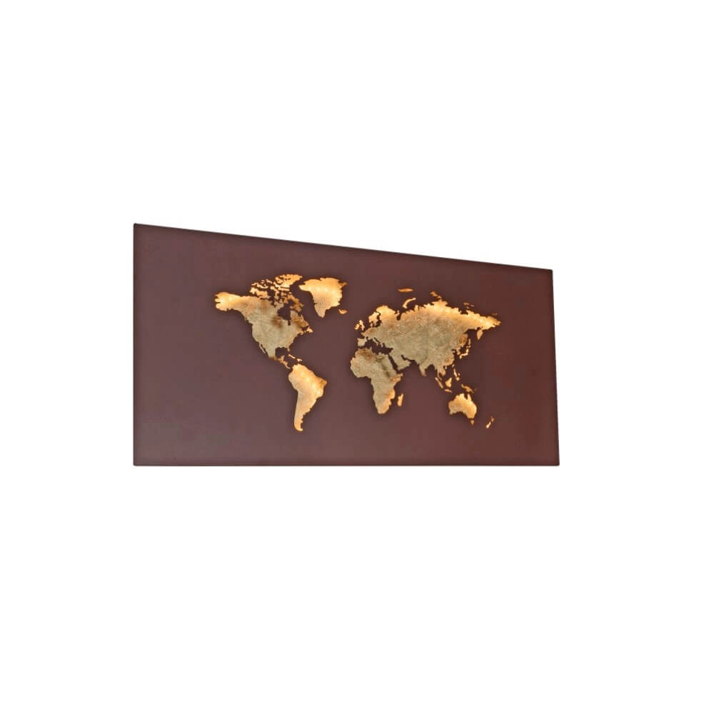 Wandlamp Map roest bruin