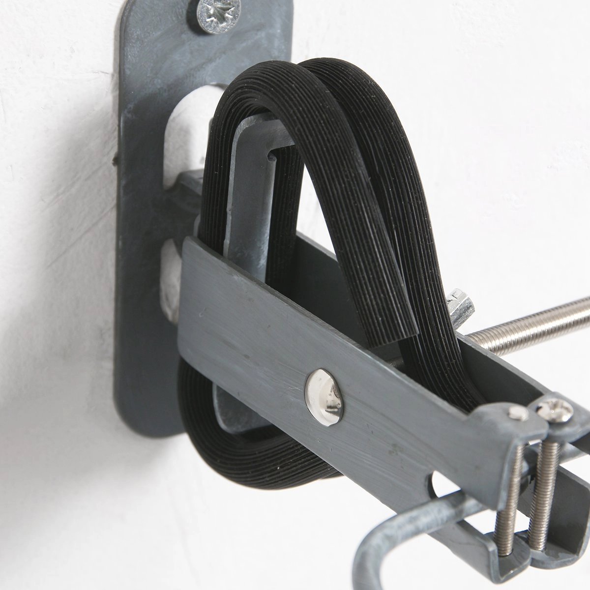 Klemspot Gearwood zinkgrijs met hout Steinhauer 8712746133776