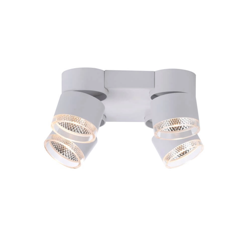 Witte plafondlamp Pure Nola 4-lichts
