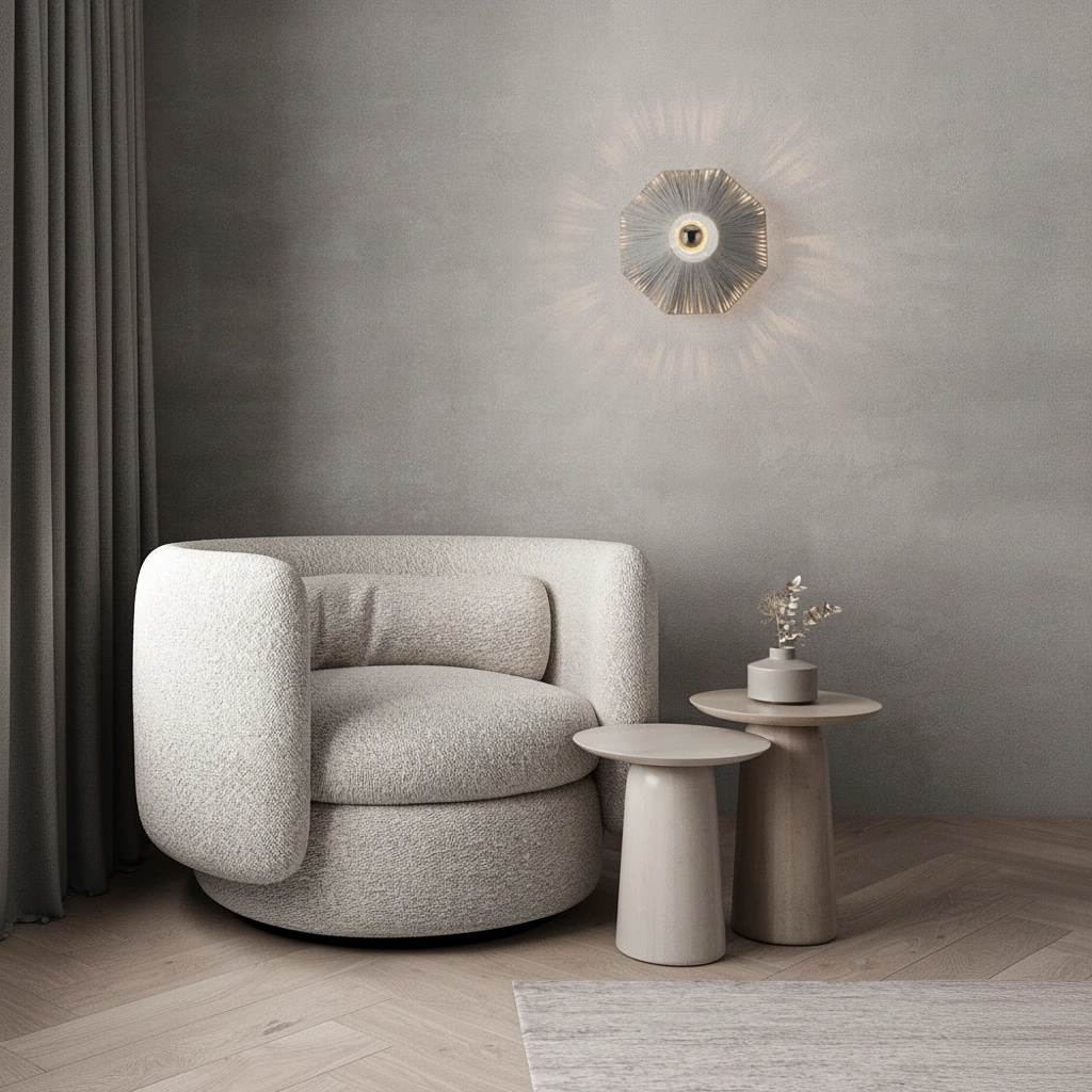 Wandlamp Elvio grijs Ø 30cm