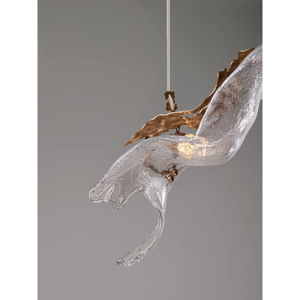 Gouden hanglamp Avesa met helder glas Lyora 5212063500419