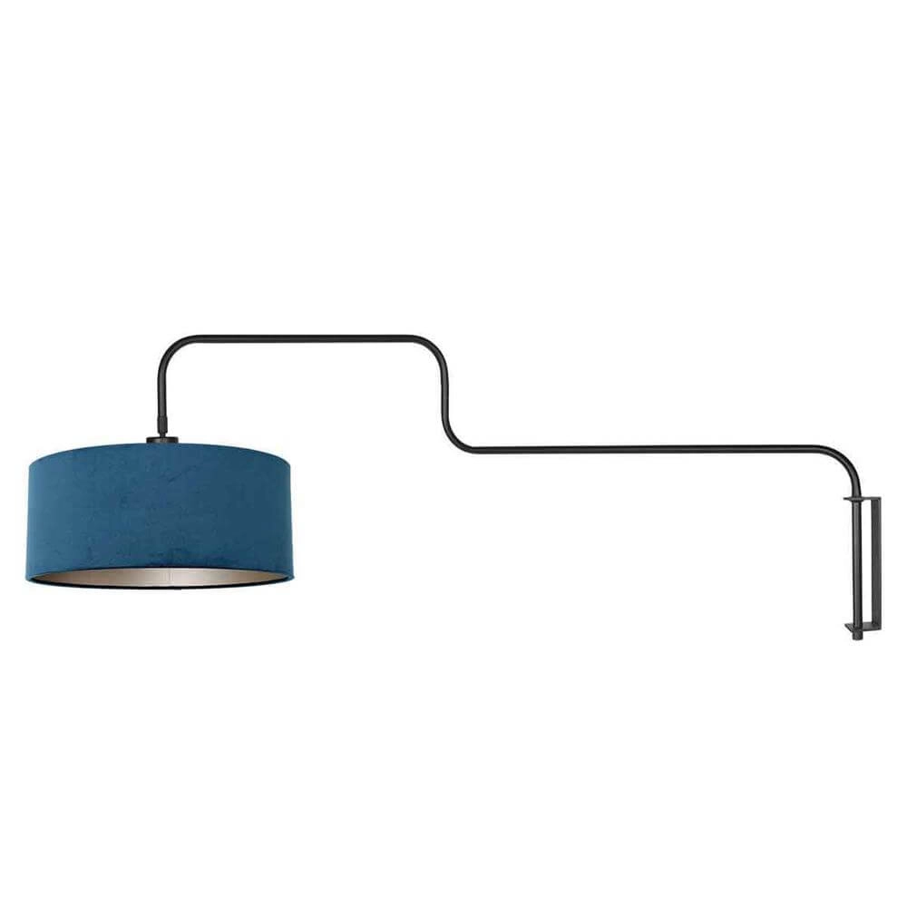 Wandlamp Bloeba zwart met blauwe kap Steinhauer 8712746177121