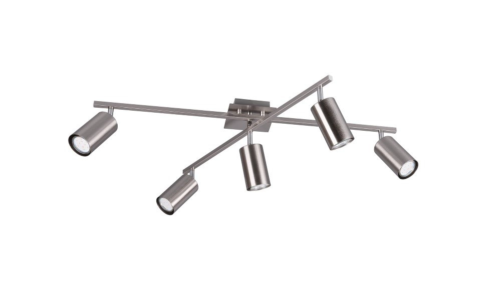Plafondspots Marley 5-lichts nikkel mat Trio 4017807411638