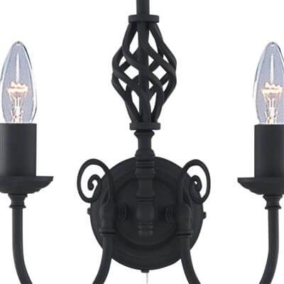 Zwarte wandlamp Zanzibar Searchlight 5013874218735