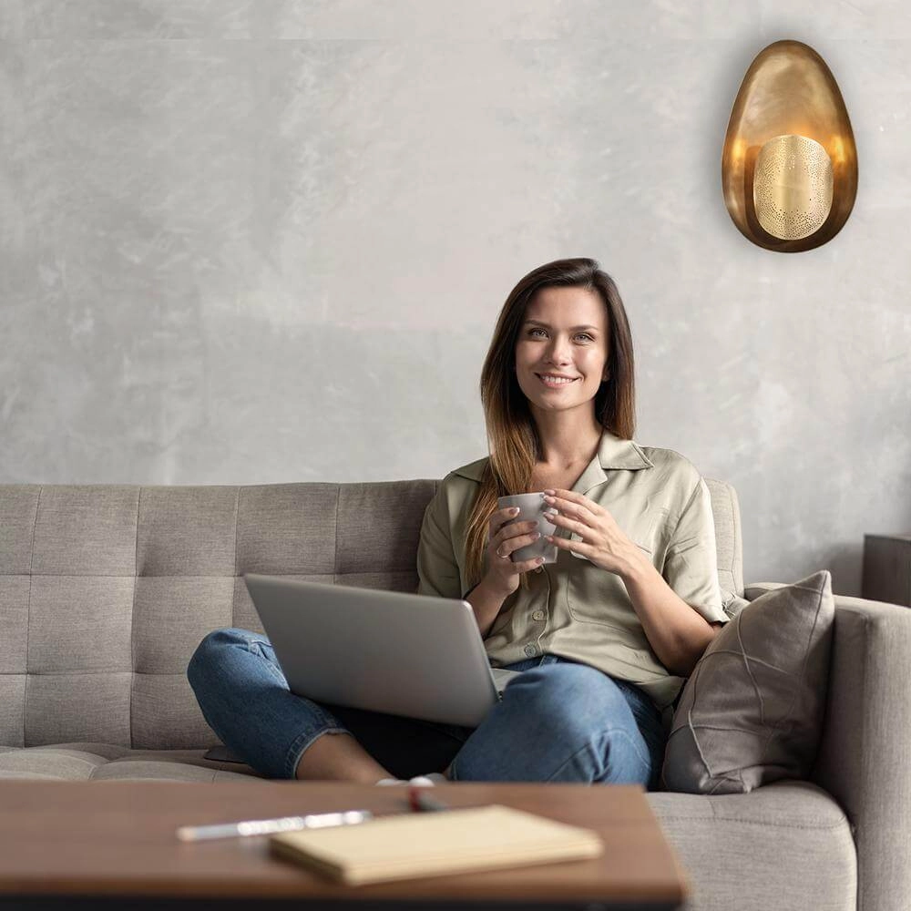 Ovale wandlamp Brass brons Steinhauer 8712746171655