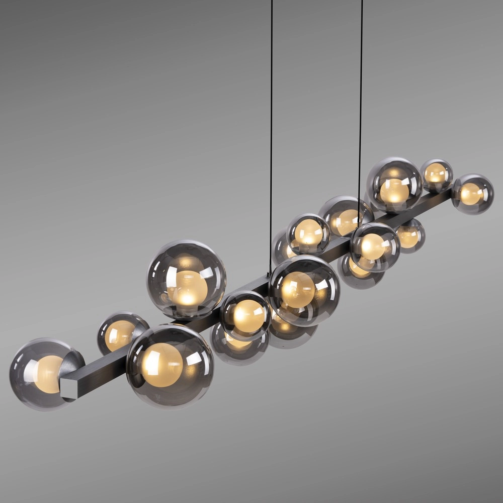 Eettafel hanglamp Pure E-Popup 18L - met smoke glas Paul Neuhaus 4012248396452