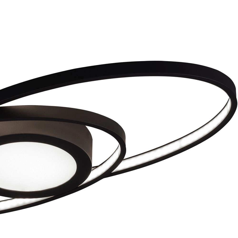 Moderne plafondlamp Galaxy zwart Trio 4017807446210