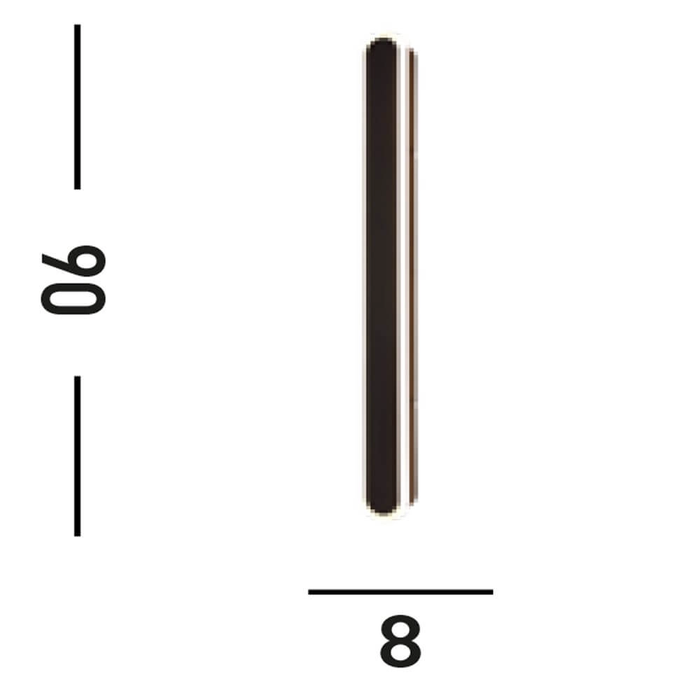 Design wandlamp Bordo zwart 90cm Searchlight 5053423272009