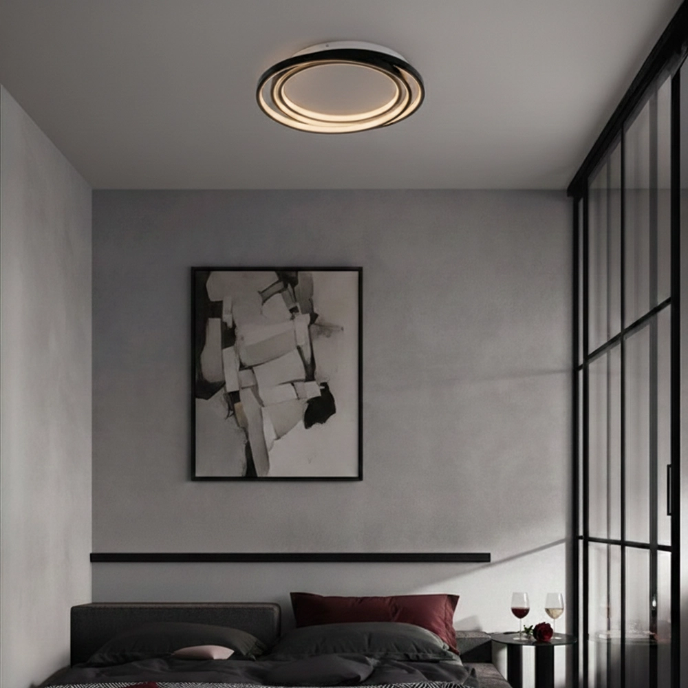 Ronde plafondlamp Arbor zwart Ø 44cm