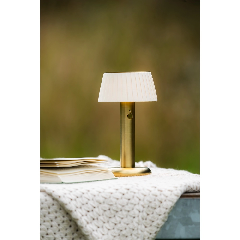 Gouden tafellamp Grasse oplaadbaar KonstSmide 7318300030416