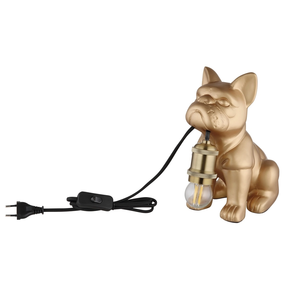 Tafellampje Dogo hond goud Globo 9007371566327