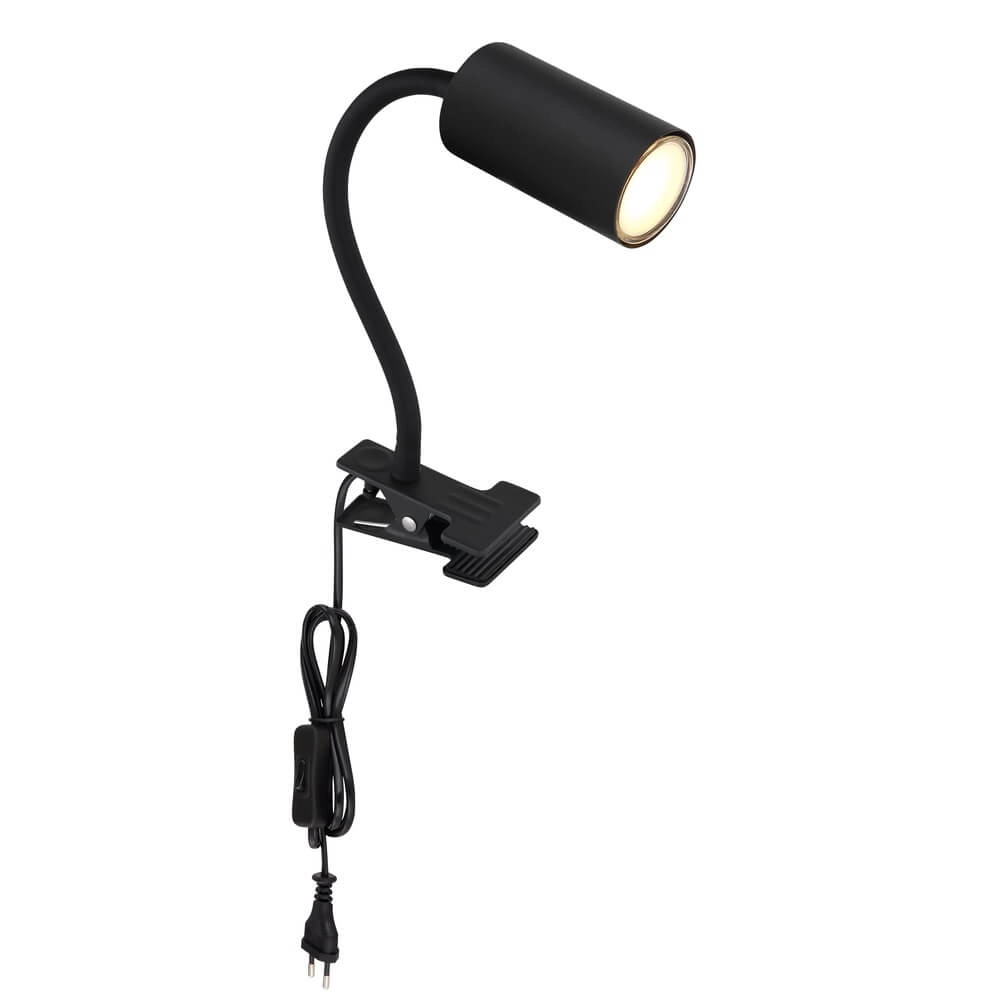 Zwarte klemlamp Robby