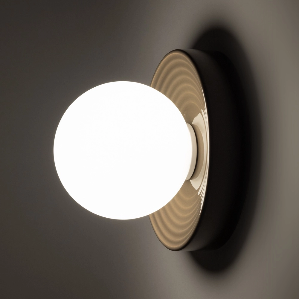 Design wandlamp Clay bruin Ø 22cm Lyora 5903139117470