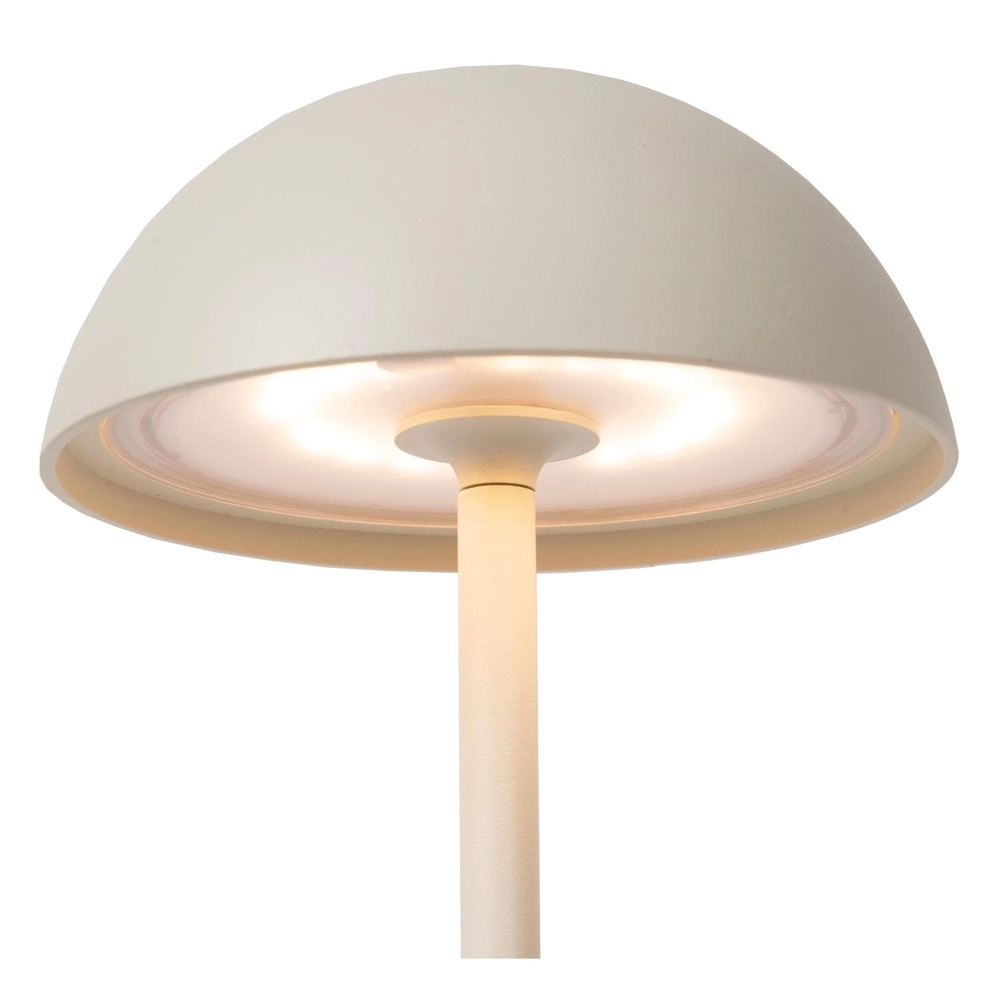 Oplaadbare tafellamp Joy IP54 wit Lucide 5411212151957