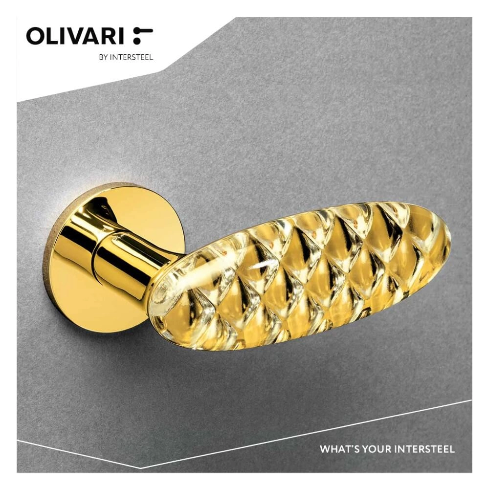 Deurklink Crystal Diamond messing Olivari 8714186503591