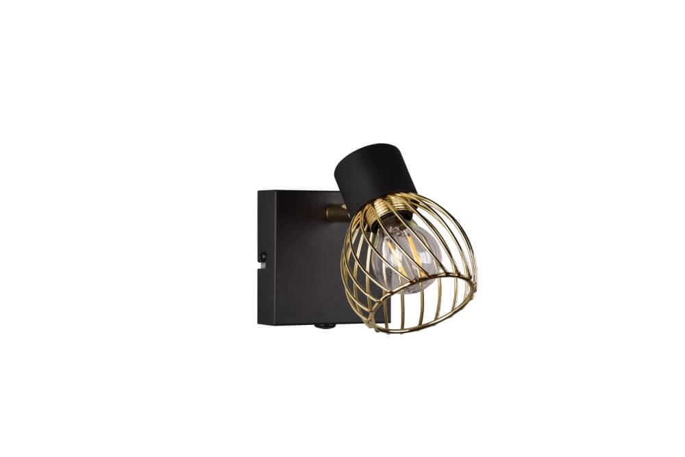 Design wandlamp Ardon zwart met goud Design wandlamp Ardon zwart met goud