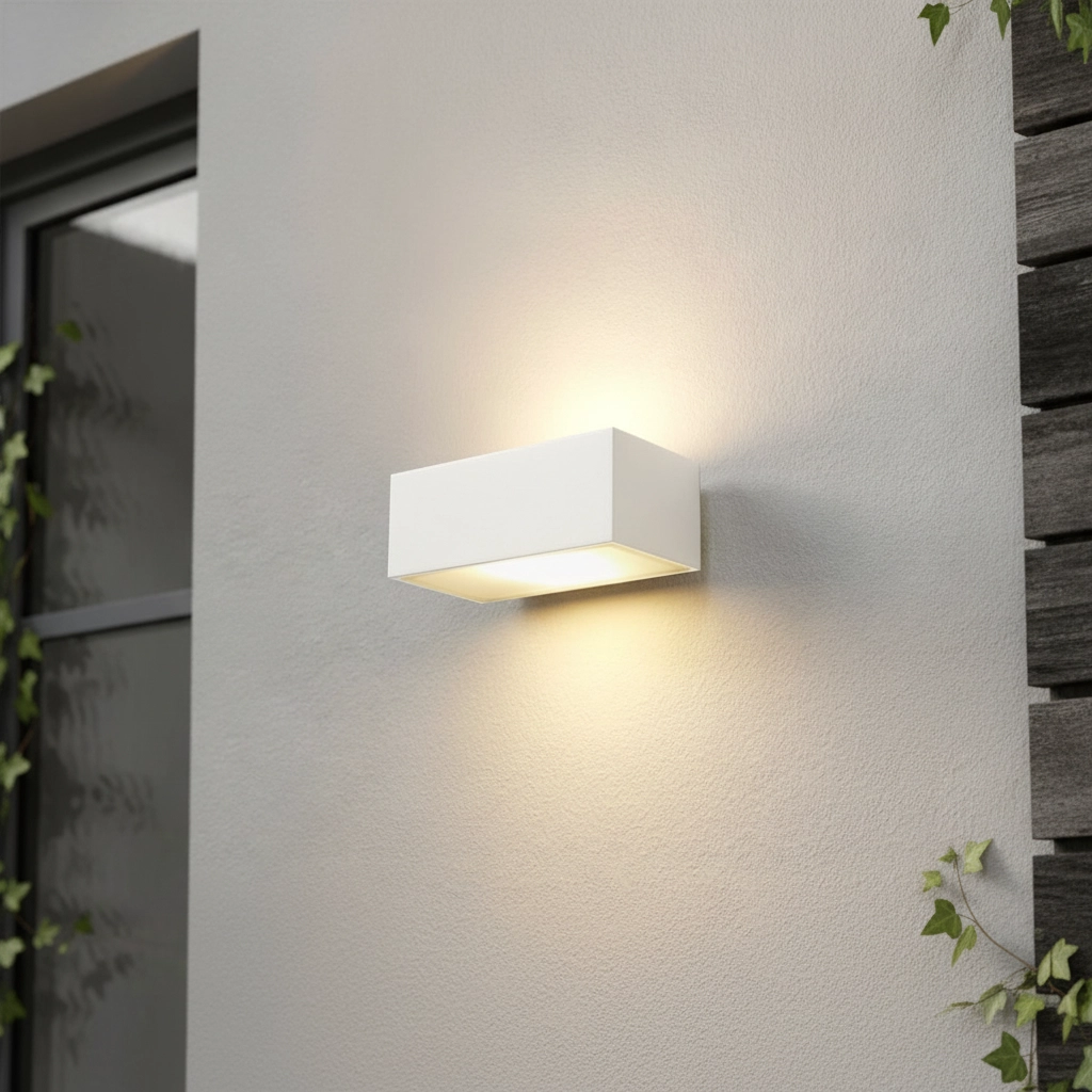 Buitenlamp up down Eindh 13cm - wit