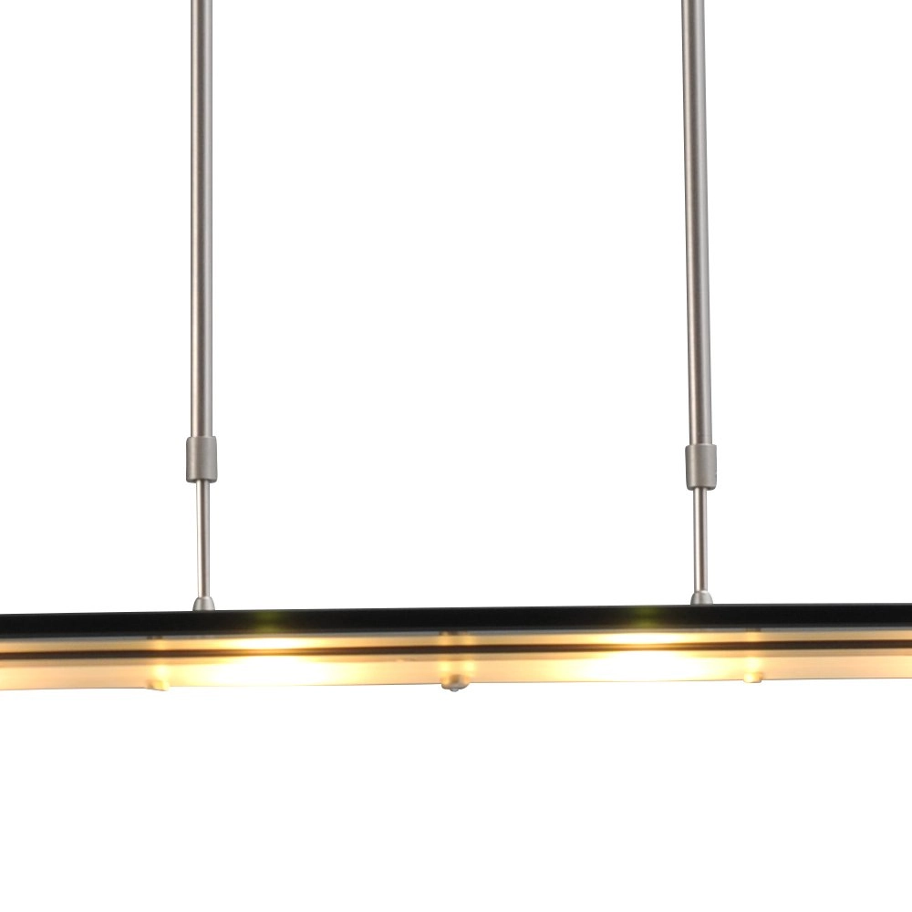 Hanglamp eettafel - kantoor Vigo 2 140cm nikkel met zwart Masterlight 8718121181110