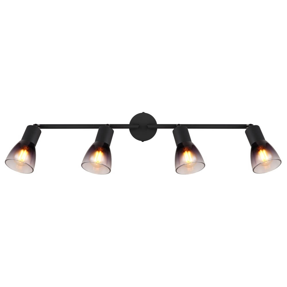 Zwarte plafondlamp Satella 4-lichts Globo 9007371458929