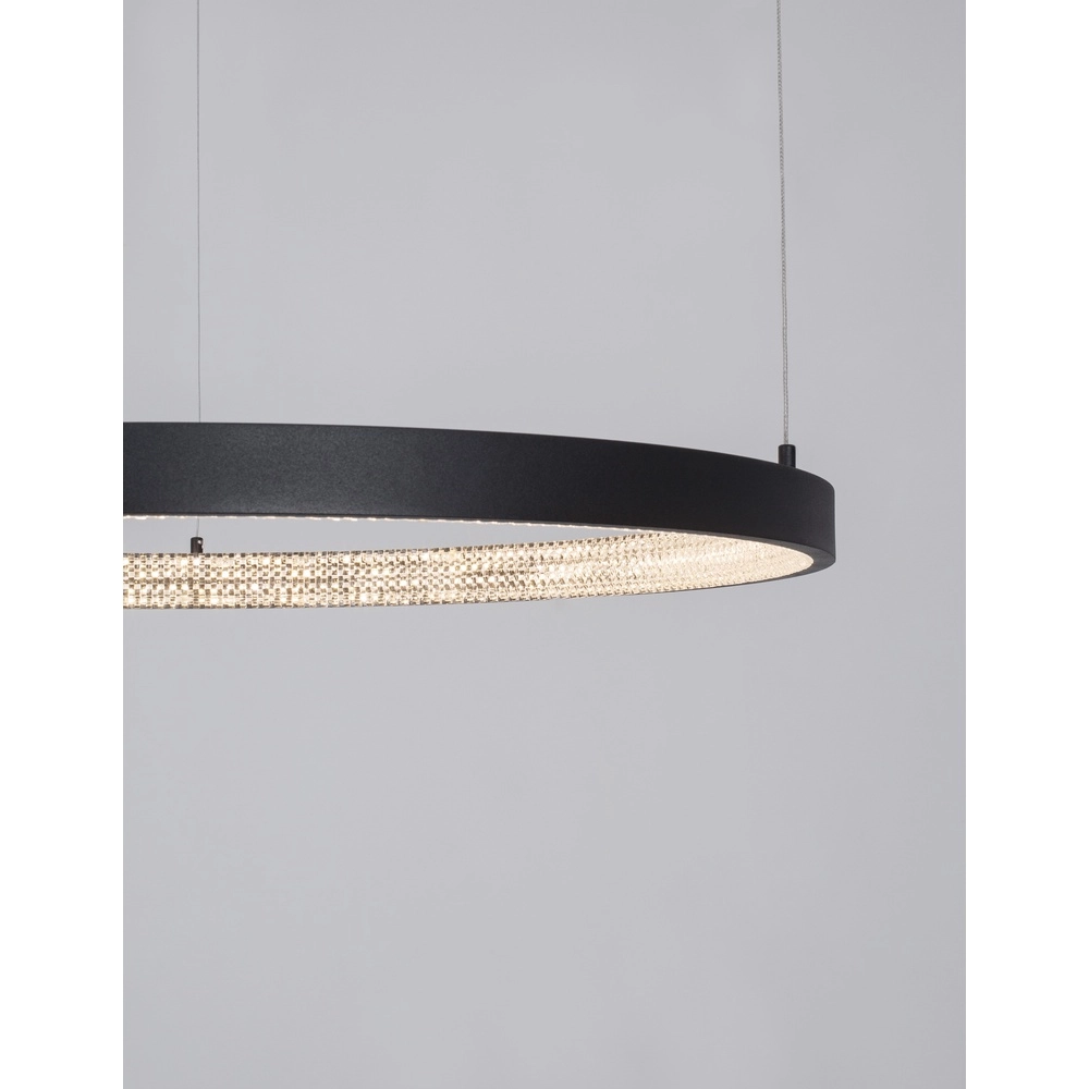 Hanglamp Preston zwart Ø 80cm Lyora 5212017429186