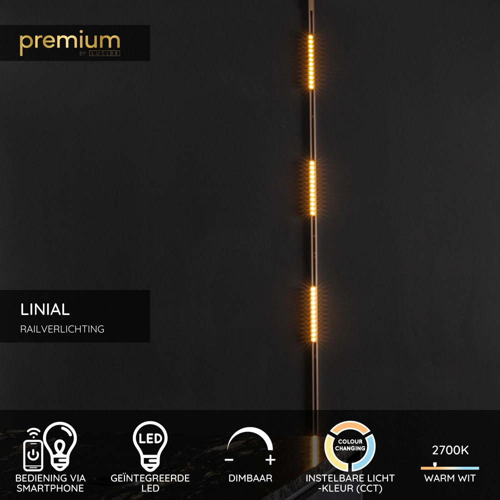 1-fase railspot Linial Xenia champagne Premium by Lucide 5411212552570