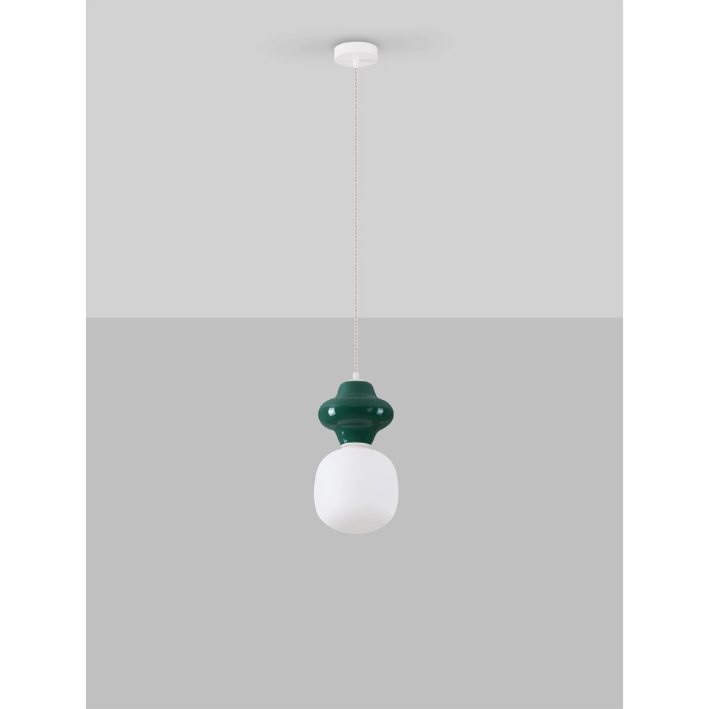 Hanglamp Clio S groen keramiek Lyora 5212017461193