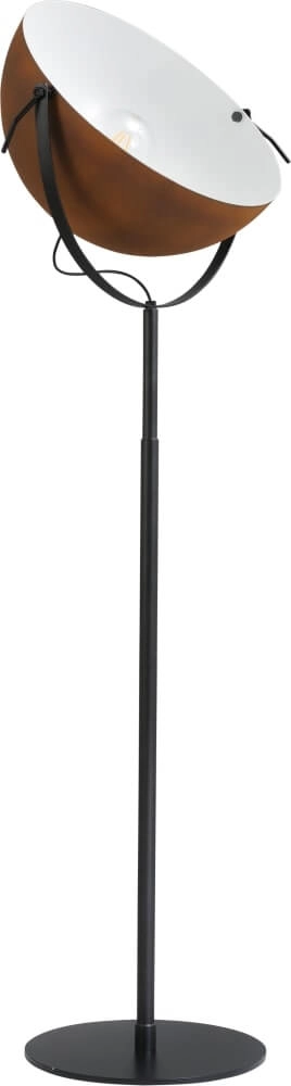 Landelijke vloerlamp Larino 60 180cm zwart met roestbruin Landelijke vloerlamp Larino 60 180cm zwart met roestbruin