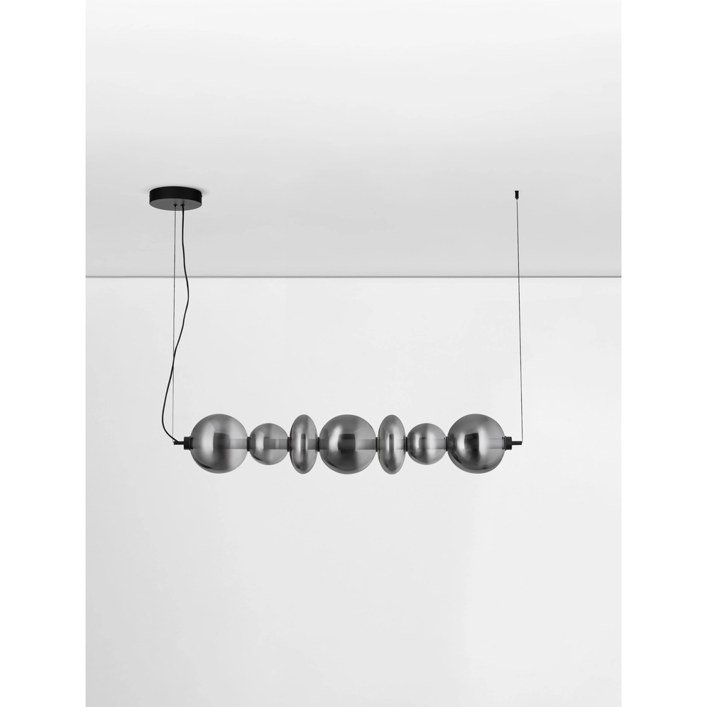 Hanglamp Bally smoke glas horizontaal Lyora 5212017449184
