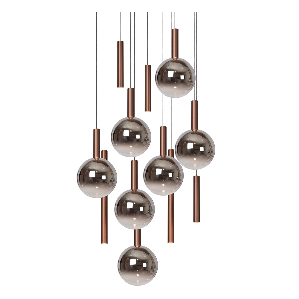 Design vide hanglamp Jasmine koper 12-lichts Premium by Lucide 5411212741271