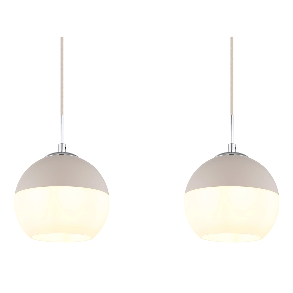 3-lichts hanglamp Ragusa recht zand bruin Globo 9007371578788