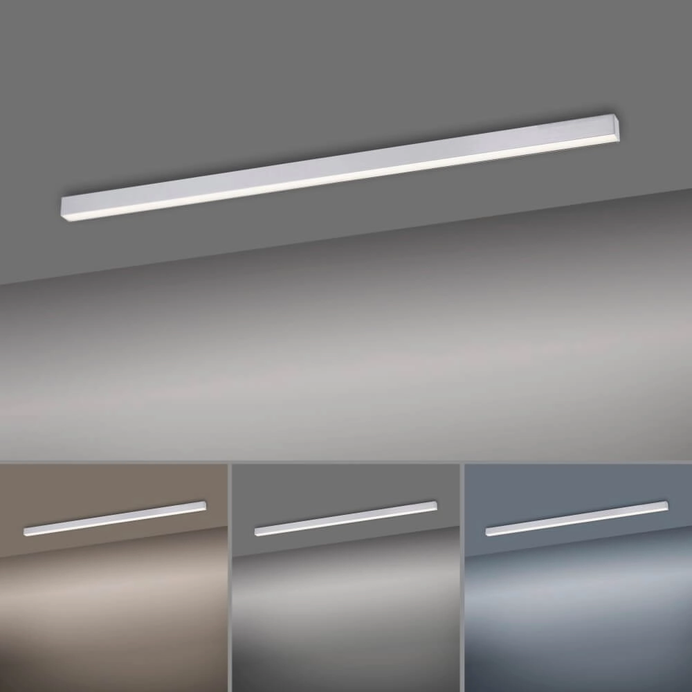 Strakke plafondlamp Pure Lines Straight aluminium Paul Neuhaus 4012248357897