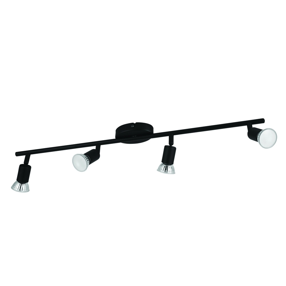 Plafondlamp Buzz-Led 4-lichts zwart