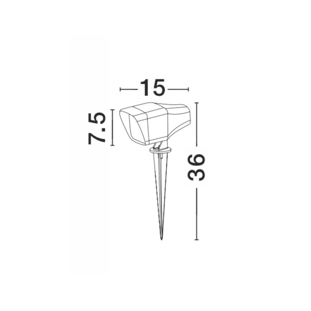 Spike spot Inside square grey Lyora 5212017412980