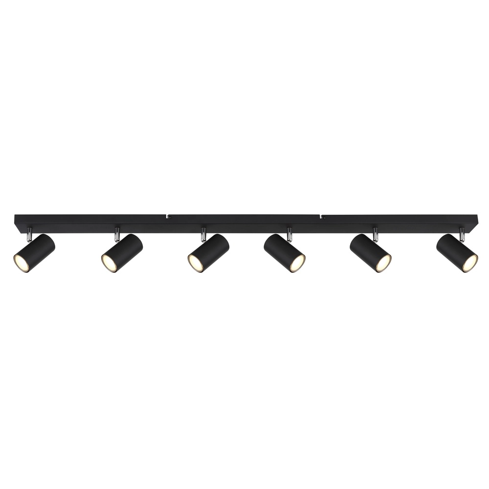 Plafondlamp 6-lichts Robby zwart Globo 9007371433599