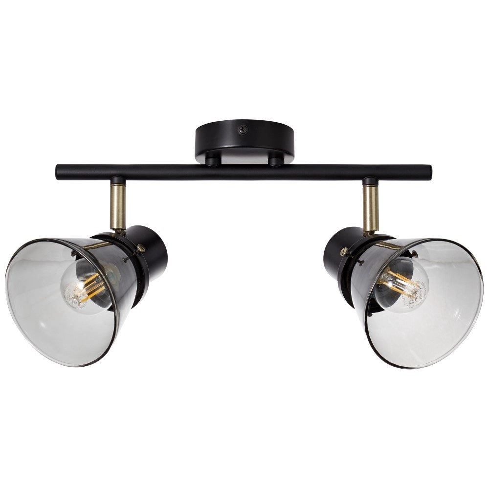 Design plafondlamp Reflekt 2-lichts zwart Brilliant 4004353351723