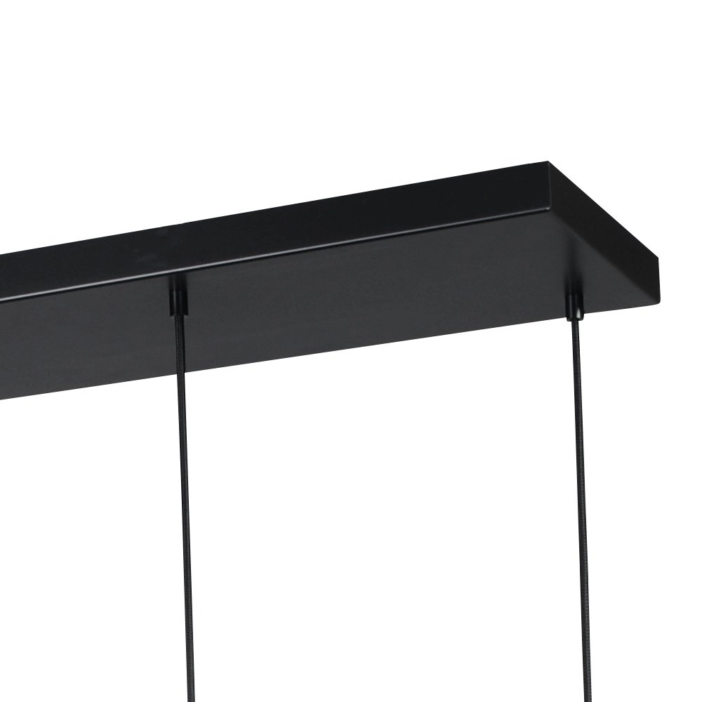 Zwarte hanglamp eetkamer Bounty 6-lichts cilindrisch glas Masterlight 8718121247922