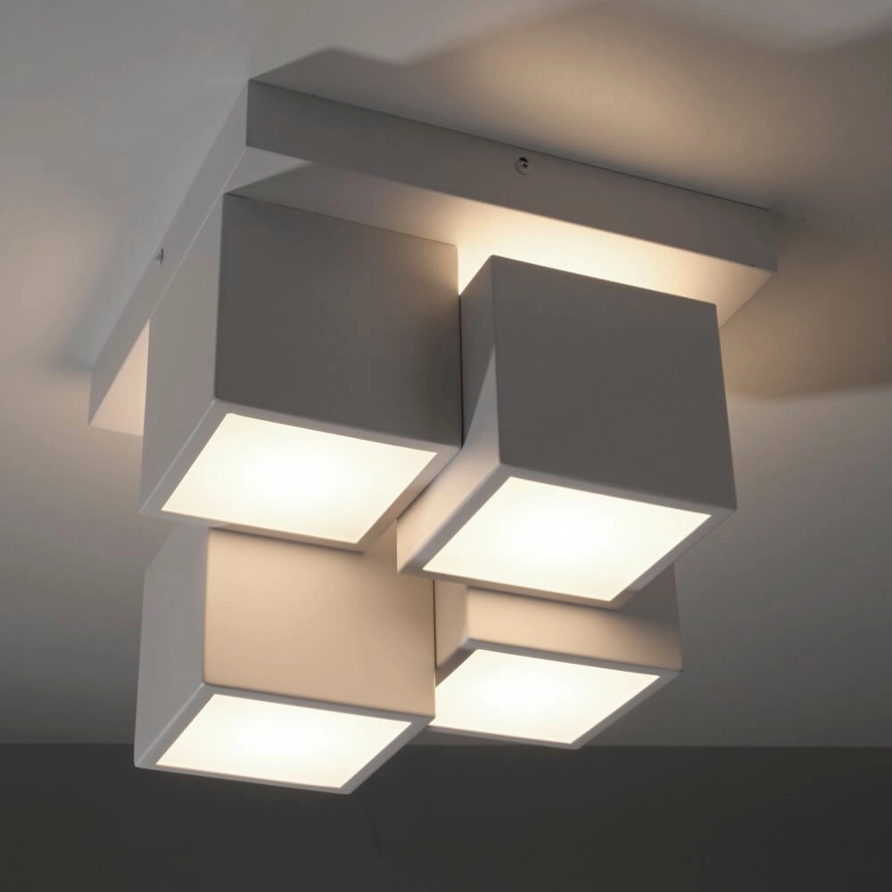 Witte plafondlamp Tetris wit Just Light 4043689004545